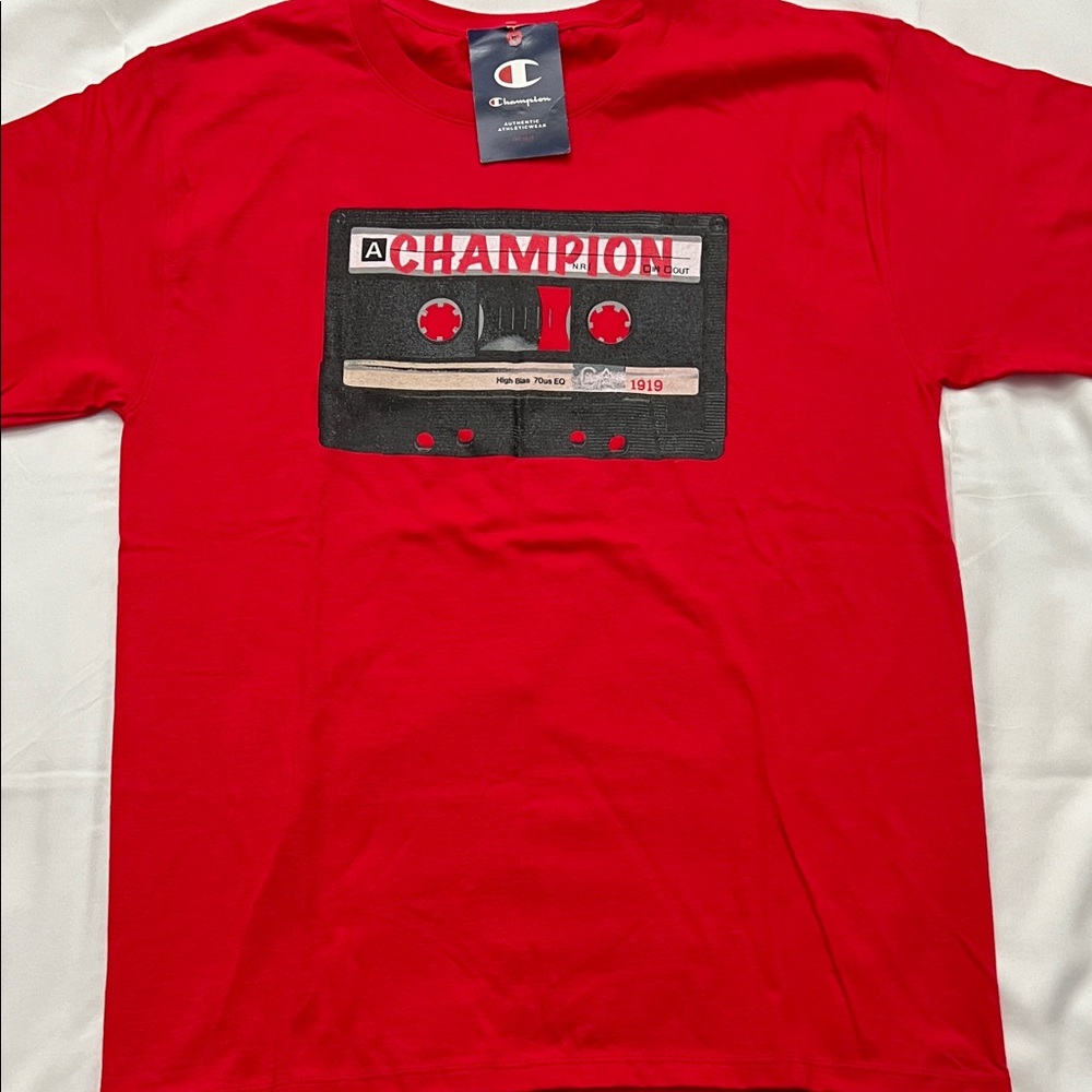 Champion Red Retro Cassette Tee